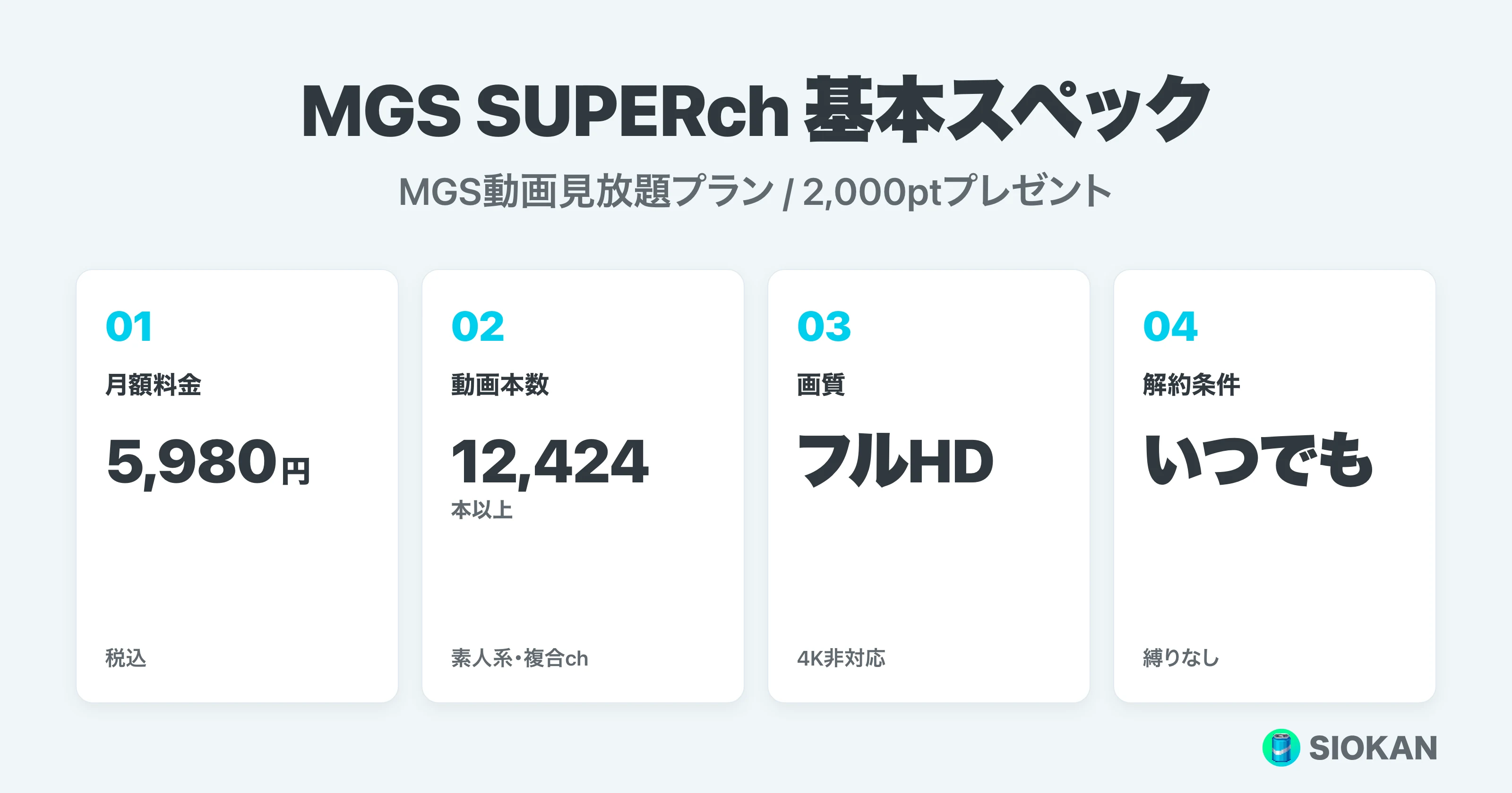 MGS SUPERch 基本スペック